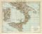 UnterItalien historische Landkarte Lithographie ca. 1900