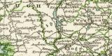 Irland historische Landkarte Lithographie ca. 1902