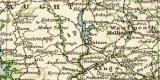 Irland Karte Lithographie 1905 Original der Zeit