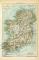 Irland historische Landkarte Lithographie ca. 1905