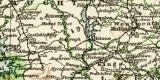 Irland historische Landkarte Lithographie ca. 1911