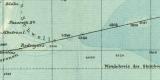 Indischer Ozean Karte Lithographie 1904 Original der Zeit
