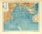 Indischer Ocean historische Landkarte Lithographie ca. 1908