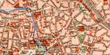 Hannover historischer Stadtplan Karte Lithographie ca. 1902