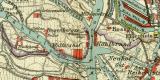 Hamburg und Umgebung historischer Stadtplan Karte Lithographie ca. 1904
