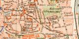 Halle an der Saale historischer Stadtplan Karte Lithographie ca. 1900