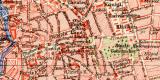 Halle an der Saale historischer Stadtplan Karte Lithographie ca. 1905