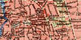 Halle an der Saale historischer Stadtplan Karte Lithographie ca. 1912
