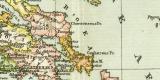 Das Alte Griechenland historische Landkarte Lithographie...