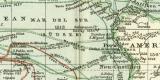 Karten zur Geschichte der Geographie II. historische Landkarte Lithographie ca. 1907
