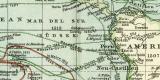 Karten zur Geschichte der Geographie II. historische Landkarte Lithographie ca. 1909