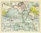 Karten zur Geschichte der Geographie II. historische Landkarte Lithographie ca. 1911