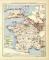 Militärdislokation in Frankreich historische Militärkarte Lithographie ca. 1907
