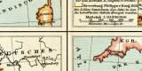 Frankreich historischen Karte Lithographie 1910 Original...