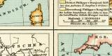 Historische Karten von Frankreich historische Landkarte Lithographie ca. 1912