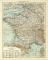 Frankreich Karte Lithographie 1904 Original der Zeit