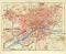 Frankfurt a. M. historischer Stadtplan Karte Lithographie ca. 1904