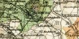 Frankfurt a. M. Stadtgebiet und Stadtkreis historischer Stadtplan Karte Lithographie ca. 1904