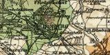 Frankfurt a. M. Stadtgebiet und Stadtkreis historischer Stadtplan Karte Lithographie ca. 1911