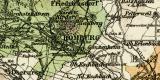 Frankfurt a. M. Stadtgebiet und Stadtkreis historischer Stadtplan Karte Lithographie ca. 1912