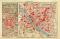 Florenz historischer Stadtplan Karte Lithographie ca. 1907