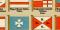 Flaggen Fernsignale Chromolithographie 1902 Original der Zeit