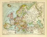 Politische Übersichtskarte von Europa historische...