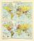 Erdkarten historische Landkarte Lithographie ca. 1904