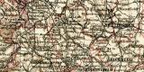 England und Wales historische Landkarte Lithographie ca. 1905