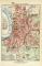 Düsseldorf historischer Stadtplan Karte Lithographie ca. 1910