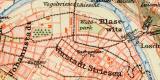 Dresden und weitere Umgebung historischer Stadtplan Karte Lithographie ca. 1904