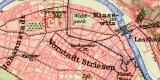 Dresden und weitere Umgebung historischer Stadtplan Karte Lithographie ca. 1912