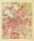 Dresden historischer Stadtplan Karte Lithographie ca. 1905