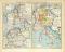 Historische Karten von Deutschland I. historische Landkarte Lithographie ca. 1907