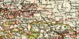 Politische Übersichtskarte des Deutschen Reiches historische Landkarte Lithographie ca. 1904