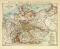 Politische Übersichtskarte des Deutschen Reiches historische Landkarte Lithographie ca. 1905