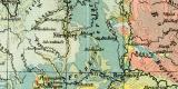 Deutschland geologische Karte Lithographie 1912 Original...