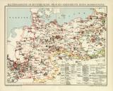 Militärdislokation im Deutschen Reiche und in den Grenzgebieten seiner Nachbarstaaten historische Militärkarte Lithographie ca. 1901