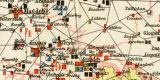 Militärdislokation im Deutschen Reiche und in den Grenzgebieten seiner Nachbarstaaten historische Militärkarte Lithographie ca. 1901