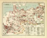 Militärdislokation im Deutschen Reiche und in den Grenzgebieten seiner Nachbarstaaten historische Militärkarte Lithographie ca. 1904