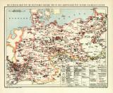 Militärdislokation im Deutschen Reiche und in den Grenzgebieten seiner Nachbarstaaten historische Militärkarte Lithographie ca. 1911