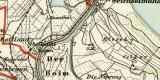 Danzig mit Neufahrwasser und Weichselmünde historischer Stadtplan Karte Lithographie ca. 1899