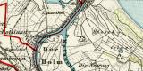 Danzig mit Neufahrwasser und Weichselmünde historischer Stadtplan Karte Lithographie ca. 1906