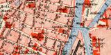 Danzig historischer Stadtplan Karte Lithographie ca. 1911