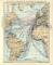 Dampfschifffahrts - Verbindungen des Weltverkehrs im Atlantischen Ozean historische Landkarte Lithographie ca. 1905