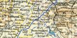 Mittleres Ostchina historische Landkarte Lithographie ca....