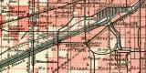 Chicago Stadtplan Lithographie 1912 Original der Zeit