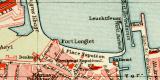 Cherbourg historischer Stadtplan Karte Lithographie ca. 1905