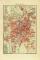 Chemnitz historischer Stadtplan Karte Lithographie ca. 1907