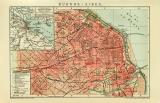 Buenos - Aires historischer Stadtplan Karte Lithographie ca. 1912